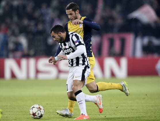 Champions League Juventus Turin - Atletico Madrid Carlos Tevez-Mario Suarez 