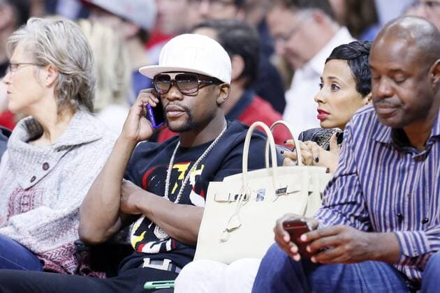 Floyd Mayweather, Jr. CELEBRITES : Los Angeles Clippers - Los Angeles - 08 12 2014 Panoramic PanoramicUSA 