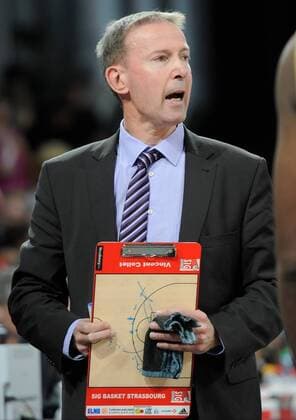 10.12.2014 - Basketball - Saison 2014 2015 - Eurocup : Brose Baskets Bamberg - SIG Straßburg - HMI - Vincent Collet (Head Coach SIG Strasbourg)