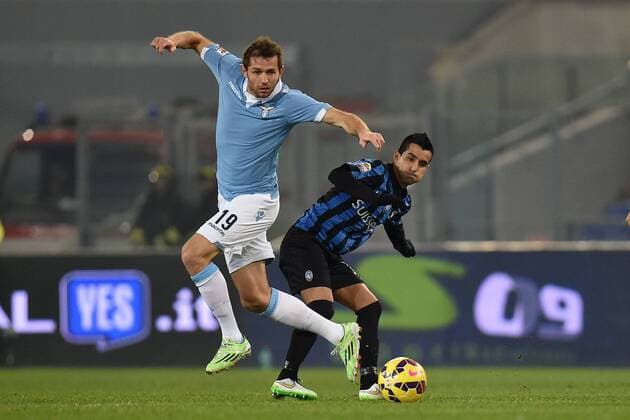 Senad Lulic Lazio, Maximiliano Moralez Atalanta Roma 13-12-2014 Stadio Olimpico, Football Champions Serie A Lazio Rom vs Atalanta Bergamo andreaxstaccioli