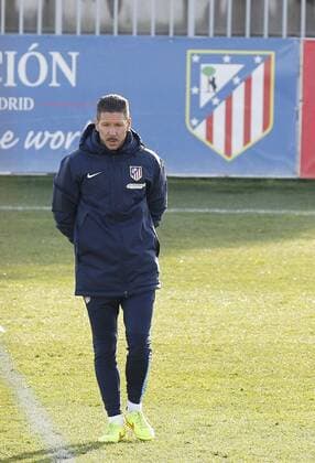 Atletico Madrid training session. In this picture, Diego Simeone. xDAVIDxMOIRONx 