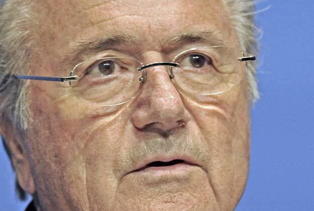 Joseph Blatter, Praesident des Weltfussballverbandes Fifa am 30.05.11 in Zuerich waehrend einer Pressekonferenz der Fifa. Joseph Blatter