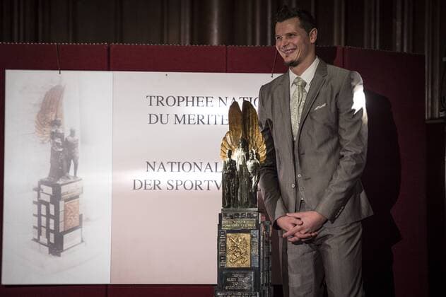 - BRUSSELS, BELGIUM: Former Red Devil Daniel Van Buyten pictured during the award ceremony for the National Trophy of Sports Merit 2014 (Trophee National du Merite Sportif - Nationale Trofee voor Sportverdienste), at the Brussels City Hall, Thursday 18 December 2014. JASPERxJACOBS  x04524873x