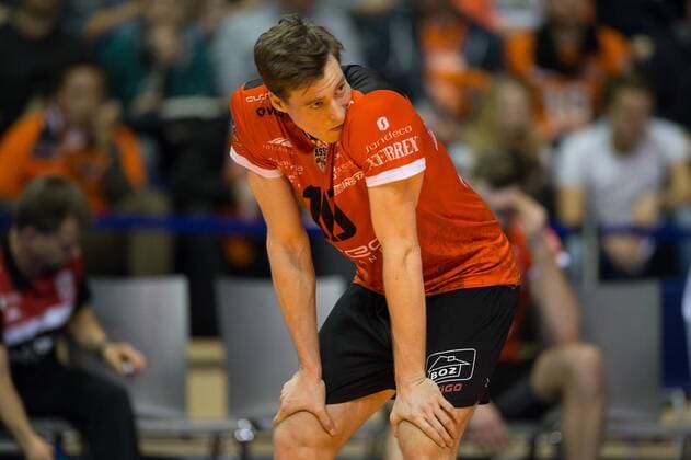 18.12.2014, Max Schmeling Halle, Berlin Volleyball, 2015 CEV Volleyball Champions League, Vorrunde, BR Volleys (GER) vs. Asseco Resovia Rzeszow (POL) Jochen Schöps Schoeps ( 10 Rzeszow)