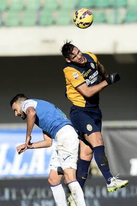 Db Verona 21 12 2014 - campionato di calcio serie A Hellas Verona vs AC Chievo Verona: Panagiotis Tachtsidis-Ivan Radovanovic 