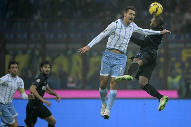 Miroslav Klose Lazio, Juan Jesus Inter - Milano, 21-12-2014 - Stadio Giuseppe Meazza - Football Calcio Serie A - Inter Milano - Lazio Roma - giuseppexceleste