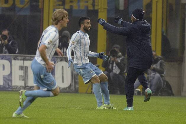 Aktuell Fußball, Italien, Serie A, Inter Mailand - Lazio Rom IPP20141221 Football - soccer: Serie A, Inter Mailand - Lazio Rom, Felipe Anderson 0 : 2 xHOCHxZWEIx xItalyxPhotoxPressx 