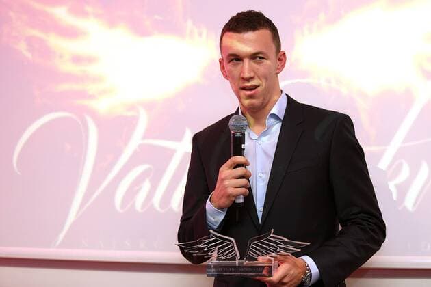 Zagreb, Croatia 03.01.2015., Zagreb, Croatia - In the Matis hall was held awards ceremony Fiery wings. The trophy that fans of Croatian football team awarded the heartiest national team Nationalteam player.  AntoxMagzan PIXSELL
