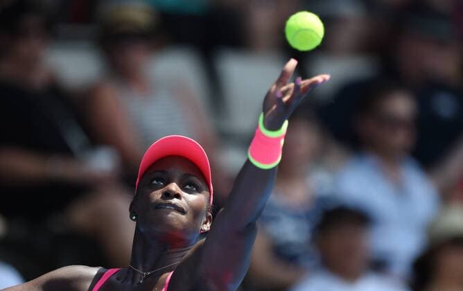05.01.2015. Auckland, New Zealand. ASB Classic WTA Tennis Damen International. USA s Sloane Stephens in action during her first round singles match on Day 1 at the ASB Classic WTA International. xAndrewxCornagax xwwnzx  ActionPlus11587118