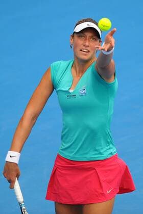 05.01.2015. Auckland, New Zealand. ASB Classic WTA Tennis Damen International. Yanina Wickmayer from Belgium during her singles match on Day 1 of the ASB Classic Women s International. ASB Tennis Centre, Auckland, New Zealand. xChrisxSymesx  ActionPlus11587164