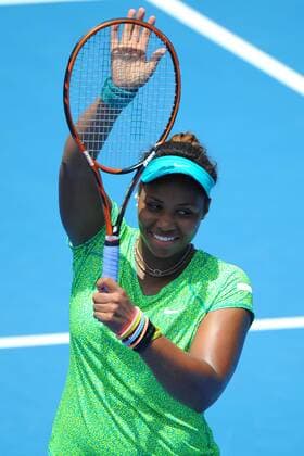 05.01.2015. Auckland, New Zealand. ASB Classic WTA Tennis Damen International. Taylor Townsend (USA) celebrates xChrisxSymesx  ActionPlus11587156