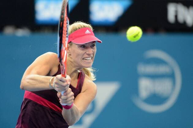 Jan 6, 2015 - Brisbane, Queensland, Australia - Germany s ANGELIQUE KERBER during her second round singles match on day 3 of the Brisbane tennis tournament at the Queensland Tennis Centre. Tennis 2015 - Brisbane International - Day 3 - ZUMAl132