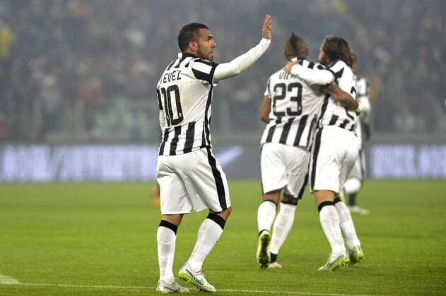 Esultanza Carlos Tevez Juventus dopo gol, goal celebration, Torino 06-01-2015, Juventus Stadium, Football Calcio 2014 2015 Serie A, Juventus - Inter, Foto Filippo Alfero Insidefoto filippoxalfero