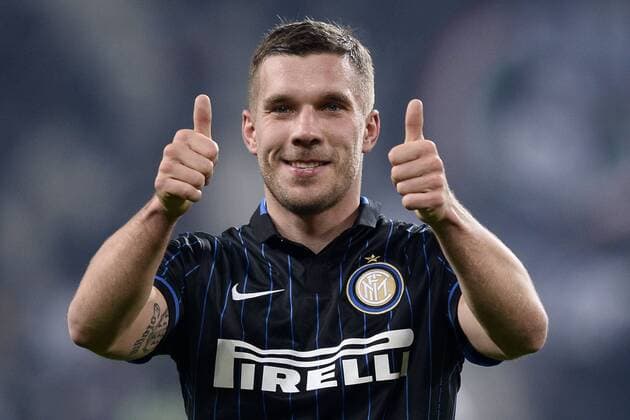 Serie A, Juventus Turin - Inter Mailand Lukas Podolski 