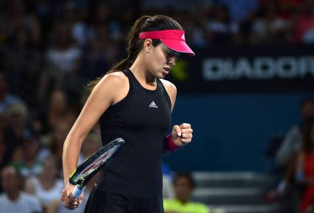 Ana Ivanovic (SRB) macht die Faust und jubelt. Brisbane International 2015, Brisbane, Australien