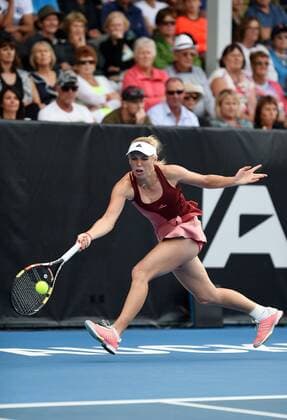 09.01.2015. Auckland, New Zealand. ASB Classic WTA Tennis Damen International. Denmark s Caroline Wozniacki during Semi Finals day at the ASB Classic WTA International. xAndrewxCornagax xwww.photosport.co.nzx  ActionPlus11587872