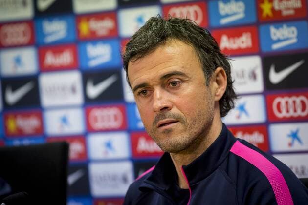 Barcelona, Catalonia, Spain. January 10. The FC Barcelona Barca s coach, Luis Enrique during his press conference PK Pressekonferenz on January 9, 2015 in Barcelona, Catalonia, Spain. 