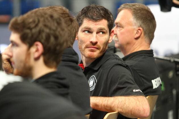 DHB-Torwarttrainer Henning Fritz Deutschland vs Tschechien --- Handball --- Laenderspiel --- 11.01.2015 , EP_RWS