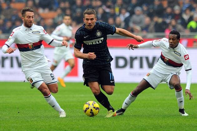 Milano 11 01 2015 - Serie A Inter Mailand vs. Genoa CFC: Lukas Podolski 