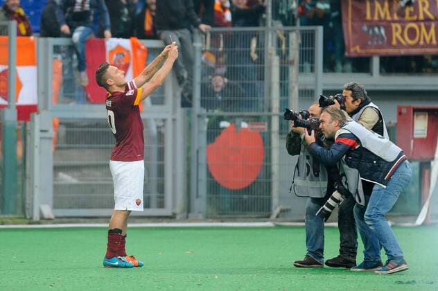 IPP20150111 Football - soccer: Serie A, AS Rom - Lazio Rom, Francesco Totti xHOCHxZWEIx xItalyxPhotoxPressx 