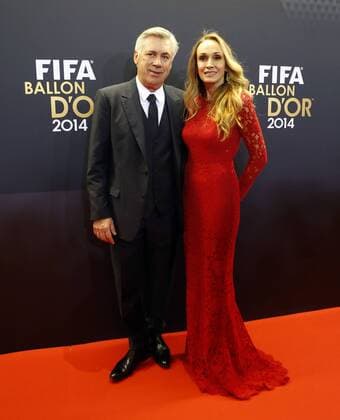 FIFA Ballon d Or 2014 soccer awards ceremony in Zurich. In this picture, Carlo Ancelotti and Mariann Barrena. xBEATRIZxGUZMANx 