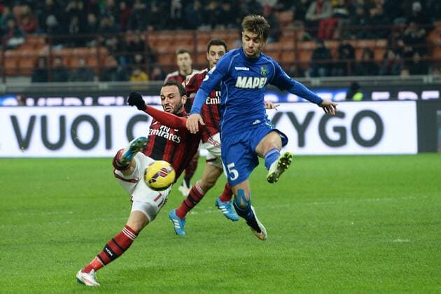 Coppa Italia AC Milan - US Sassuolo Calcio gol Giampaolo Pazzini 