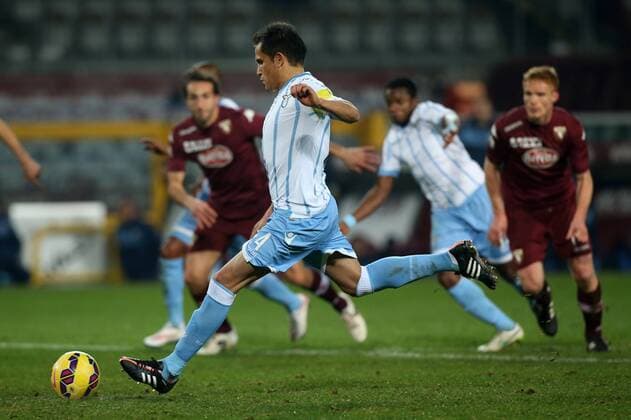 Cristian Ledesma Lazio rigore, goal celebration, Coppa Italia FC Turin - Lazio Rom MarcoxBertorello