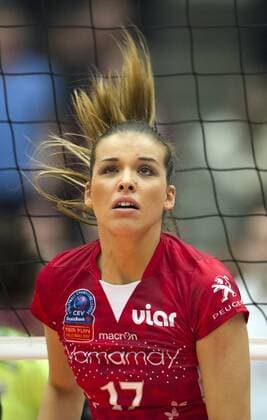 Volleyball, Damen, CEV Champions League, Saison 2014 2015, Gruppenphase, Dresdner SC (DSC) - Unendo Yamamay Busto Arsizio (ITA), Mittwoch (14.01.2015), Margon Arena, Dresden. Busto Arsizios Giulia Pisani. RM001