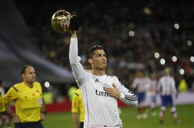 Madrid 15 01 2015. Soccer match, Real Madrid of the King s Cup, held at the Santiago Bernabeu stadium, in Madrid 01 15 2015. Cristiano Ronaldo 