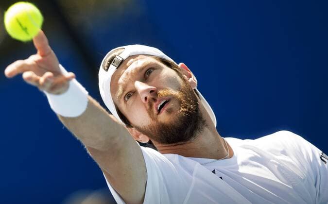 TENNIS - ATP Tennis Herren Australian Open 2015 MELBOURNE,AUSTRALIA,15.JAN.15 - TENNIS - ATP World Tours, Australian Open. Image shows Juergen Melzer (AUT).