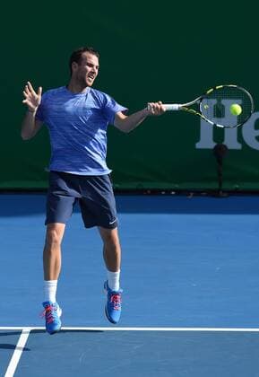 16.01.2015. Auckland, New Zealand. Heineken Tennis Open. France s Adrian Mannarinao in action on Semi Finals day at the Heineken Open. xAndrewxCornagax xwww.photosport.x  ActionPlus11589578