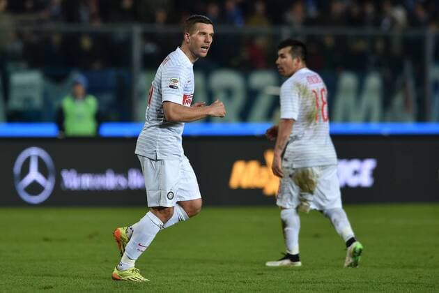 Lukas Podolski Inter Empoli 17-01-2015 Stadio Carlo Castellani, Football Calcio Serie A FC Empoli vs Inter Mailand andreaxstaccioli