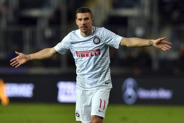 Lukas Podolski Inter Empoli 17-01-2015 Stadio Carlo Castellani, Football Calcio Serie A FC Empoli vs Inter Mailand andreaxstaccioli