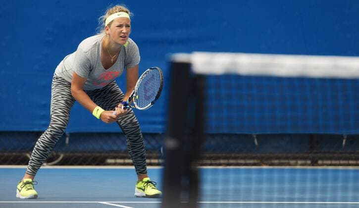 TENNIS - WTA Tennis Damen Australian Open 2015 MELBOURNE,AUSTRALIA,18.JAN.15 - TENNIS - WTA Tour, Grand Slam, Australian Open, training. Image shows Victoria Azarenka (BLR).