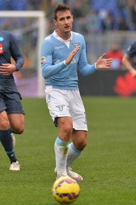 Miroslav Klose Lazio. Roma 18-01-2015 Stadio Olimpico. Football Calcio 2014 2015 Serie A. Lazio Rom vs SSC Neapel AntoniettaxBaldassarre