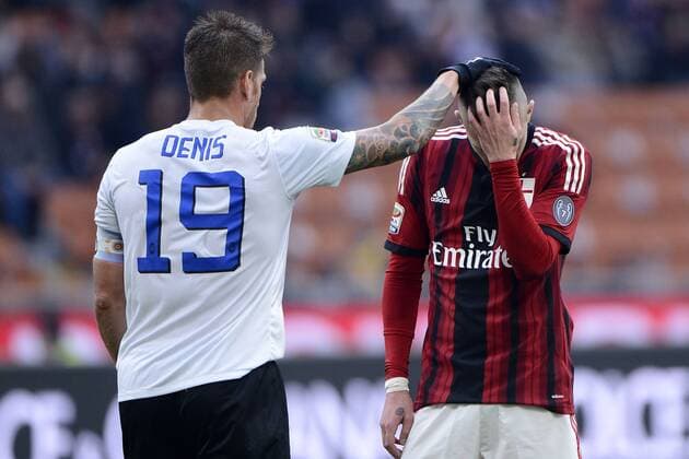 Enttäuschung Jeremy Menez Milan, German Denis Atalanta - Mailand, Italien - Fussball, Serie A - AC Mailand vs. Atalanta Bergamo - giuseppexceleste