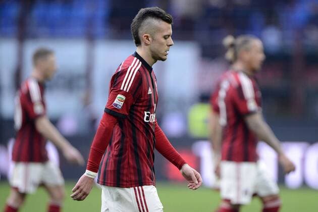 Enttäuschung Jeremy Menez Milan - Mailand, Italien - Fussball, Serie A - AC Mailand vs. Atalanta Bergamo - giuseppexceleste