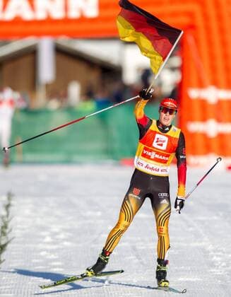 18.01.2015, Casino Arena, Seefeld, AUT, FIS Weltcup Nordische Kombination, Seefeld Triple, Langlauf, im Bild Eric Frenzel (GER, 1. Platz) Winner Eric Frenzel of Germany during Cross Country of the FIS Nordic Combined World Cup, Seefeld Triple at the Casino Arena in Seefeld, Austria on 2015 01 18.  EP_fei  
