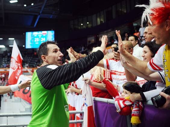 2015.01.18 DOHA, 2015 MENS HANDBALL World Championship WM Weltmeisterschaft, POLAND - Fans and SLAWOMIR SZMAL KIBICE  20150118NB184