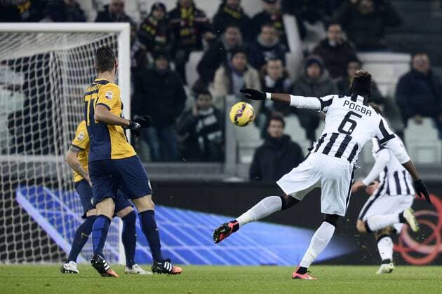 Db Torino 18 01 2015 - campionato di calcio serie A Juventus Turin vs Hellas Verona: Paul Pogba 