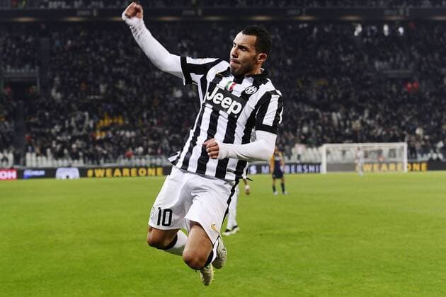 Db Torino 18 01 2015 - campionato di calcio serie A Juventus Turin vs Hellas Verona: Torjubel Carlos Tevez 