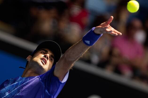 TENNIS - ATP Tennis Herren Australian Open 2015 MELBOURNE,AUSTRALIA,19.JAN.15 - TENNIS - ATP World Tour, Grand Slam, Australian Open. Image shows Yuki Bhambri (IND).
