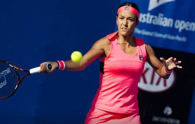 TENNIS - WTA Tennis Damen Australian Open 2015 MELBOURNE,AUSTRALIA,19.JAN.15 - TENNIS - WTA Tour, Grand Slam, Australian Open. Image shows Silvia Soler-Espinosa (ESP).