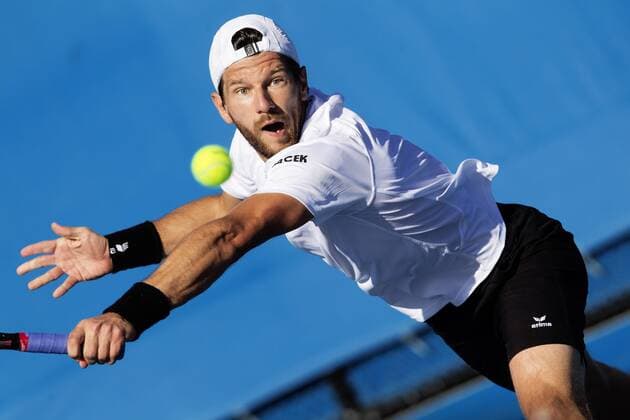 TENNIS - ATP Tennis Herren Australian Open 2015 MELBOURNE,AUSTRALIA,19.JAN.15 - TENNIS - ATP World Tour, Grand Slam, Australian Open. Image shows Juergen Melzer (AUT).