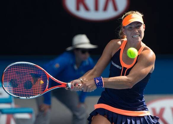 Australian Open 2015, Melbourne Park,ITF Grand Slam Tennis Tournament, Australian Open 2015, Melbourne Park,ITF Grand Slam Tennis Tournament, Angelique Kerber (GER) Aktion,Einzelbild,