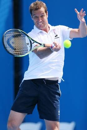 Richard Gasquet (FRA), JANUARY 19, 2015 - Tennis : the 2015 Australian Open tennis tournament Men s singles Round 1 in Melbourne, Australia. NoxThirdxPartyxSales  (umqa019755)
