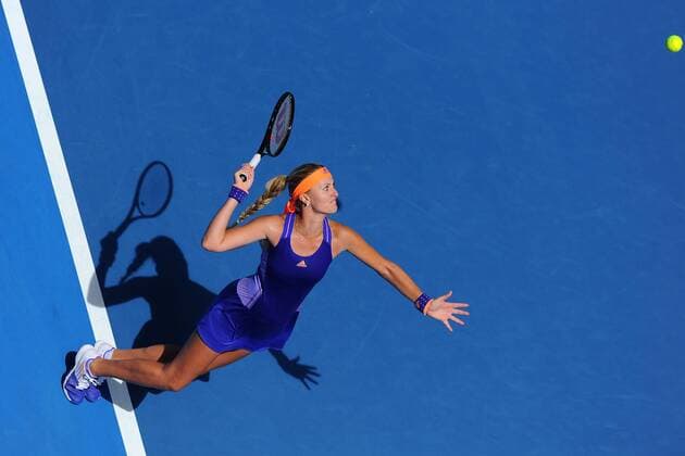 Kristina Mladenovic (FRA) TENNIS : Open d Australie - Melbourne - 19 01 2015 TennisMagazine Panoramlc 