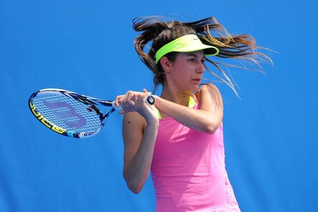 Oceane Dodin (FRA) TENNIS : Open d Australie - Melbourne - 19 01 2015 TennisMagazine Panoramlc 