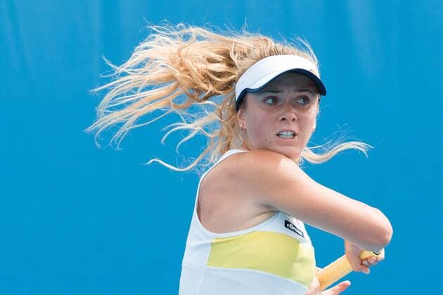 January 20, 2015: Elina Svitolina (UKR) in action in a 1st round match on day two of the 2015 Australian Open grand slam tennis tournament at Melbourne Park in Melbourne, Australia. Tennis 2015: Australian Open JAN 20 - ZUMAc04_