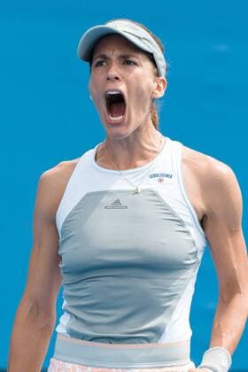January 20, 2015: Andrea Petkovic (GER) in action in a 1st round match on day two of the 2015 Australian Open grand slam tennis tournament at Melbourne Park in Melbourne, Australia. Tennis 2015: Australian Open JAN 20 - ZUMAc04_